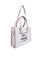 Women Cream Microfiber Slogan Tote Bag - 6