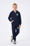 3-Piece Zippered Printed Detailed Kangaroo Pocket 6-Piece Boys' Tracksuit Set - 2