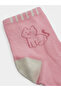 Pack of 5 - Girls Pink Cotton Ankle Socks - 2