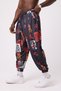 Unisex Street Style Printed Wrinkled Sports Baggy Trousers - 5