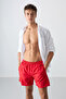 شورت سباحة رجالي من Standard Fit Basic، عبوة من قطعتين، لون أحمر-أنثراسيت - 81237 - 3