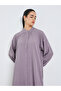 Women Purple Buttoned A-Line Crepe Jalabiya - 3