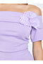 Women Off Shoulder Jumpsuit with Corsage Detail - 4