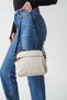 Delaviana Beige Women's Multi-Compartment Waterproof Crinkle Daily Crossbody and Shoulder Bag - 2