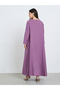 Women Purple Embroidered A-Line Jalabiya - 5