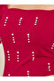 Maroon Embellished Puff Sleeve Sheath Midi Dress - 4