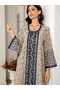 Women Textured Sequin Patch Detail A-Line Jalabiya - 2