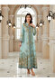 Women Textured Floral Printed Collared Jalabiya - 4