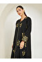 Black Maxi Jalabiya with Foil Print - 2