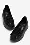 Women's Black Comfortable Lace-Up Casual Shoes