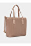 Women Khaki Pleated Tote Bag