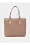 Women Khaki Pleated Tote Bag - 2
