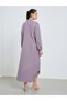 Women Purple Buttoned A-Line Crepe Jalabiya - 5