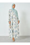 Floral Print Balloon Sleeve A-Line Maxi Dress - 3