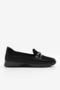 Women's Black Casual Comfortable Buckle Shoes - 3