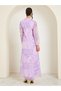 Women Lilac Floral Print Embellished Jalabiya - 5