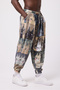 Unisex Street Style Printed Wrinkled Sports Baggy Trousers - 4