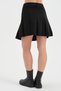 Women's Suede Fabric Detachable Belt Detailed Design Pleated Mini Skirt - 3