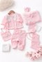 100% Cotton Wafer Pattern Fabric 10-Piece Seasonal Newborn Baby Girl Hospital Discharge Bodysuit Set 0-3 Months - 5