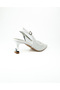 Alos 9518 White Short Heeled Evening Dress Women's Shoes - 4
