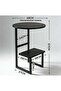 Chic Black Accent Table with Practical Shelf Chic and practical, this Black accent table features a - 2
