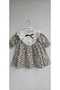 Baby Girl Children's Lace Detail Leopard Pattern Linen Lining Birthday, Wedding, Holiday Dress - 2