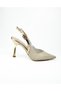 3006 Gold Glitter Heeled Women's Evening Dress Shoes - 2