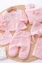 100% Cotton Wafer Pattern Fabric 10-Piece Seasonal Newborn Baby Girl Hospital Discharge Bodysuit Set 0-3 Months - 3