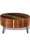 Coffee table, solid recycled wood, round - 3