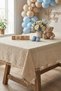 Organization Monika Tasseled Tablecloth - Baby Shower, Birthday, Engagement Bohemian Vintage Tablecloth - 6