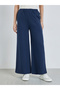 Women Navy Blue Wide Leg Joggers - 2