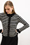 Firfirli Striped Knitted Cardigan - 5