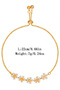 Women Adjustable Floral Zirconia Bracelet - 4