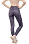 Women's Anthracite High Waist Gathering Effect No-Show Patterned Ribbed Leggings - 4