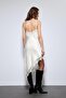 Ecru Asymmetrical Lace Dress - 4