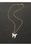 Elegant Butterfly Figured Zircon Stone Stylish Steel Necklace That Does Not Tarnish - 7