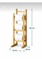 3-Tier Bamboo Toilet Paper Holder Stand – Modern Wc Paper Holder & Bathroom Decorative Organizer - 2