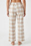 Cotton Plaid Flannel Woven Pajama Bottoms - 2