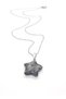 Picasso Jasper Natural Stone Star Shaped Steel Chain Necklace Strength, Courage, Love, Faith