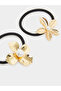 Pack of 2 - Gold Flower Hair Ties - 2