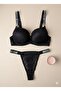 Stone-Embellished Supportive Bra Set B Cup Push-Up Love Secret