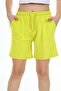 Girl's Ribbed Basic Shorts with Elastic Waist and Pockets