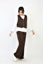Girl's 3-Piece Set - Vest, Stone Decorations, and Wide-Legged Pants 12515