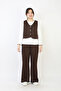 Girl's 3-Piece Set - Vest, Stone Decorations, and Wide-Legged Pants 12515 - 4