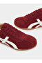 Women Burgundy Suede Lace-Up Sneakers - 3