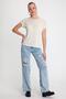 Women's Bamboo Fabric Crew Neck T-shirt Beige - 3