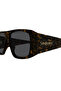 Sl 832 002 57 Unisex Geometric Melted Brown Bone Sunglasses - 3