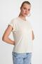 Women's Bamboo Fabric Crew Neck T-shirt Beige - 5