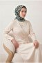 وشاح من مزيج القطن باللون الأخضر بنمط هندسي عتيق وملمس ناعم ومضاد للانزلاق مقاس 90x90