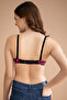 Padded Non-Wired Full Cup Checkered Print Multiway Bra in Pink - 4
